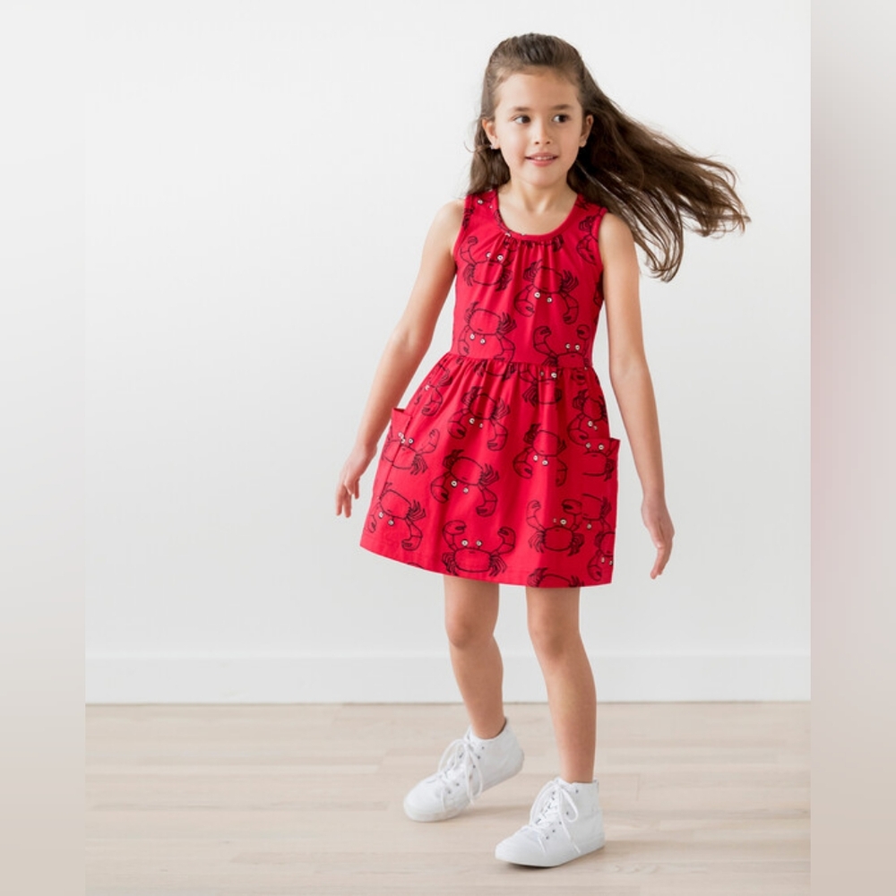 Hanna Anderson Red Crab Dress fun! Size 10
